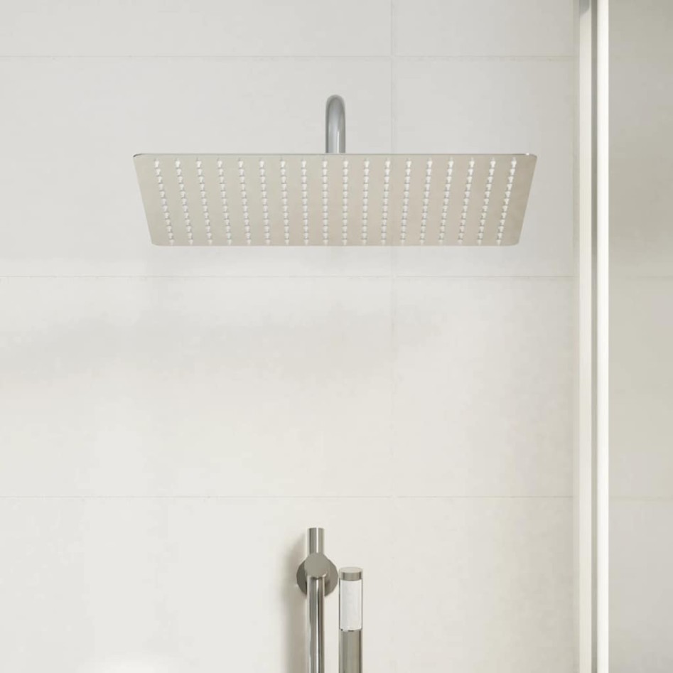 Cabezal ducha efecto lluvia acero inox 304 rectangular 40x30