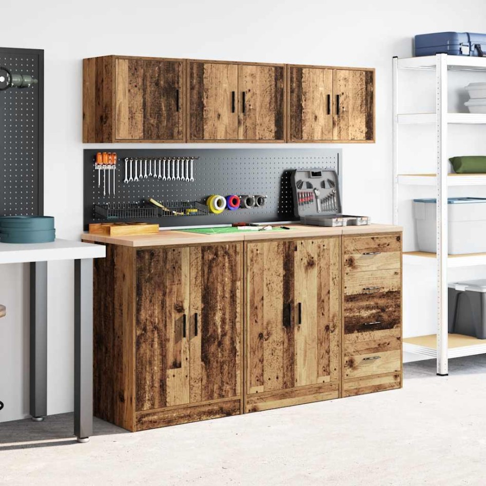 Armario de pared para garaje madera ingeniería madera