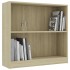 Estantería de madera contrachapada color roble 80x24x75