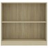 Estantería de madera contrachapada color roble 80x24x75