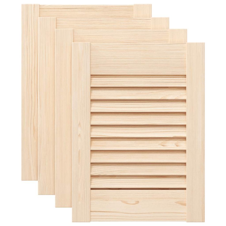 Puerta de armario de lamas 4 uds 39,5x29,5 cm madera de
