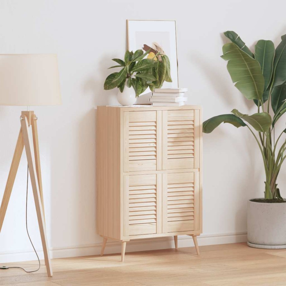 Puerta de armario de lamas 4 uds 39,5x29,5 cm madera de