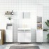Armario de baño madera de ingeniería blanco brillo 58x33x60