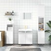 Armario de baño madera de ingeniería blanco brillo 58x33x60 cm
