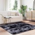 Alfombra de pelo largo NAVARRA gris oscuro 160x160 cm