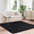 Alfombra peluda de pelo largo NAVARRA negra 160x160cm