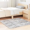 Alfombra de pelo largo NAVARRA gris claro 120x120 cm poliéster