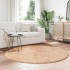Alfombra peluda de pelo largo NAVARRA beige 160x160cm