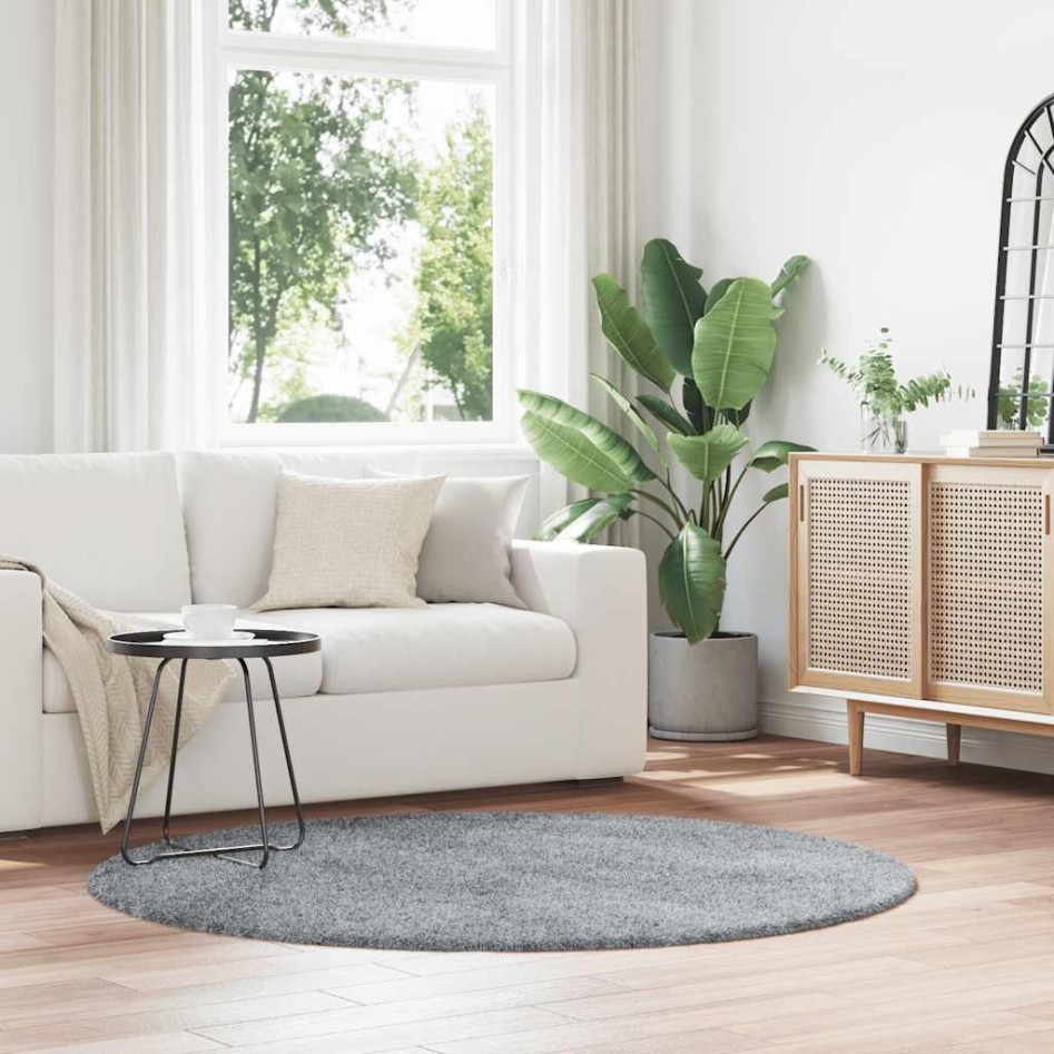 Alfombra de pelo largo NAVARRA gris plateado 160x160