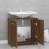 Armario de baño madera contrachapada marrón roble 60x33x60
