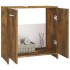 Armario de baño madera contrachapada roble ahumado 60x33x60