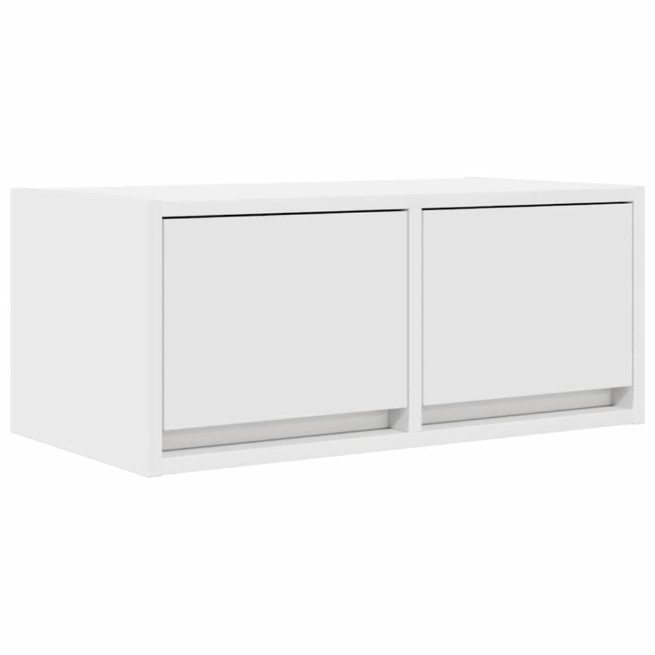 Mueble de TV de madera de ingeniería blanco 60x31x25,5