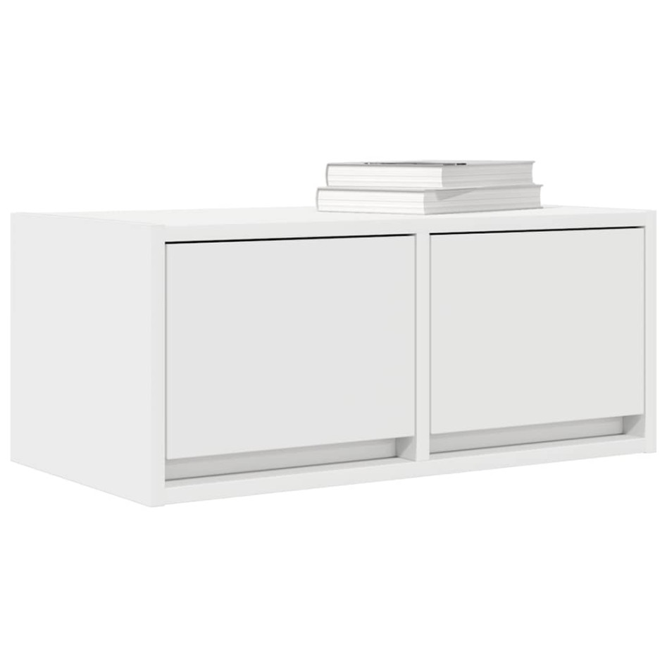 Mueble de TV de madera de ingeniería blanco 60x31x25,5
