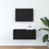 Mueble de TV madera de ingeniería roble negro 60x31x25,5