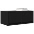 Mueble de TV madera de ingeniería roble negro 60x31x25,5