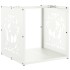 Leñero blanco 40x40x40 cm Acero laminado en