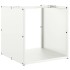 Leñero blanco 40x40x40 cm Acero laminado en