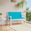 Cojines para banco de jardín 2 uds tela turquesa 120x50x7 cm