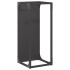 Leñero negro 25x25x60 cm Acero laminado en