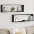 Estantes cúbicos de pared 2 uds roble negro 100x15x30