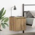 Mesita de noche de pared roble artisan 38x34x40