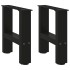 Patas de mesa de centro negro 2uds acero 30x(30-31)