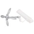 Ancla plegable con cuerda hierro maleable plateado 2,5