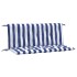Cojines banco jardín 2 uds tela a rayas azul blanco 120x50x7