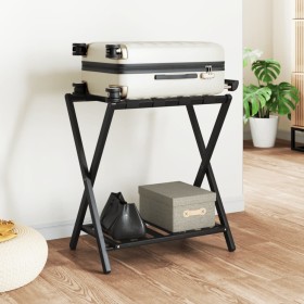 Soporte para maletas bambú negro 68x38x58