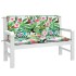 Cojines para banco de jardín 2 uds tela multicolor 120x50x7