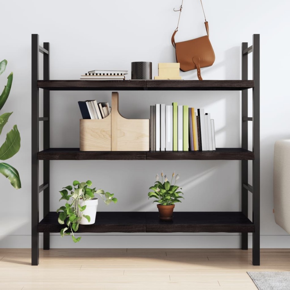 Estante pared madera roble tratada marrón oscuro