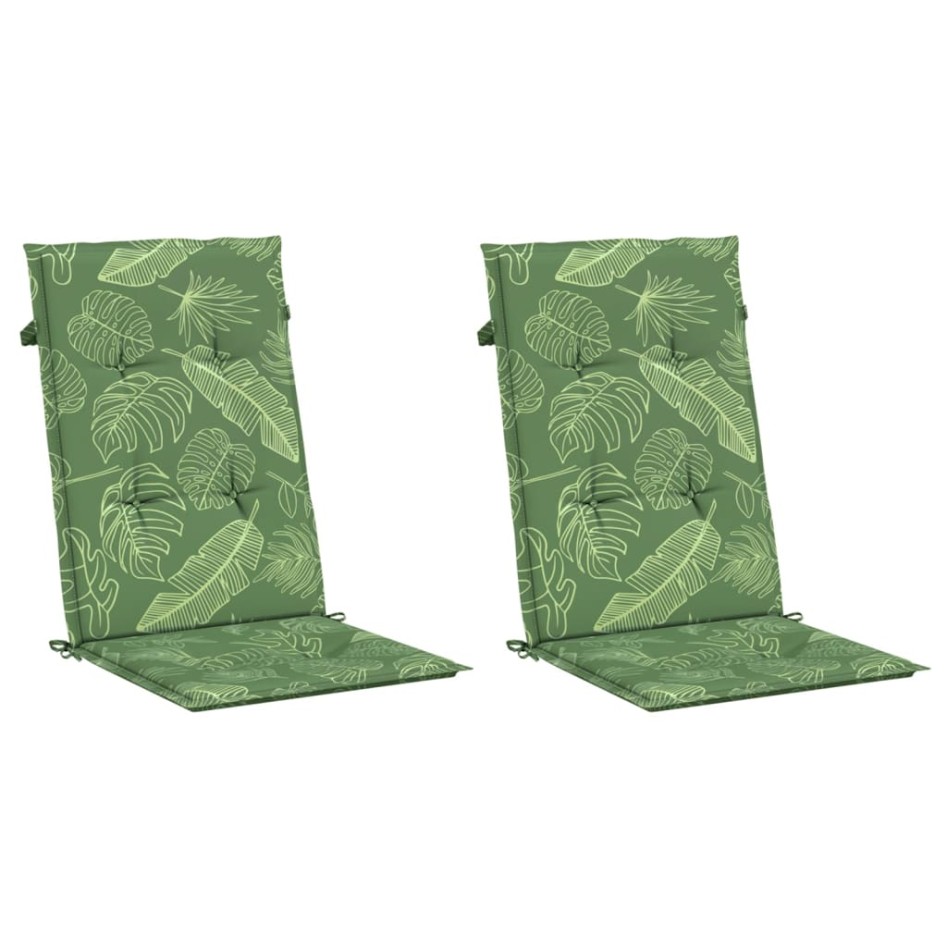 Cojines de silla de respaldo alto 2 uds tela estampado de