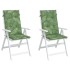 Cojines de silla de respaldo alto 2 uds tela estampado de