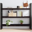 Estante pared madera roble tratada marrón oscuro 140x30x(2-6)cm