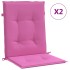 Cojines para silla con respaldo bajo 2 uds tela