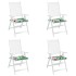 Cojines para silla de jardín 4 uds tela multicolor 40x40x3