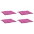 Cojines para silla de jardín 4 uds tela rosa 50x50x3