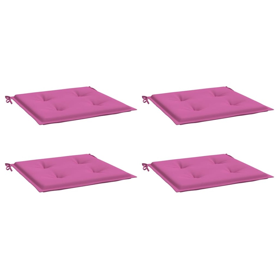 Cojines para silla de jardín 4 uds tela rosa 50x50x3