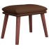 Reposapiés cuero sintético marrón 45x29,5x35