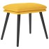 Reposapiés de tela amarillo mostaza 45x29,5x35