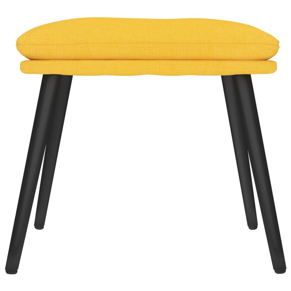 Reposapiés de tela amarillo mostaza 45x29,5x35