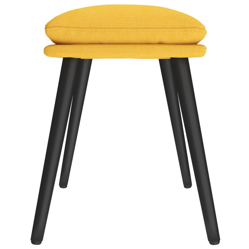 Reposapiés de tela amarillo mostaza 45x29,5x35