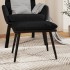Reposapiés tela y cuero sintético negro 45x29,5x35