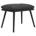 Reposapiés tela y cuero sintético gris oscuro 45x29,5x35