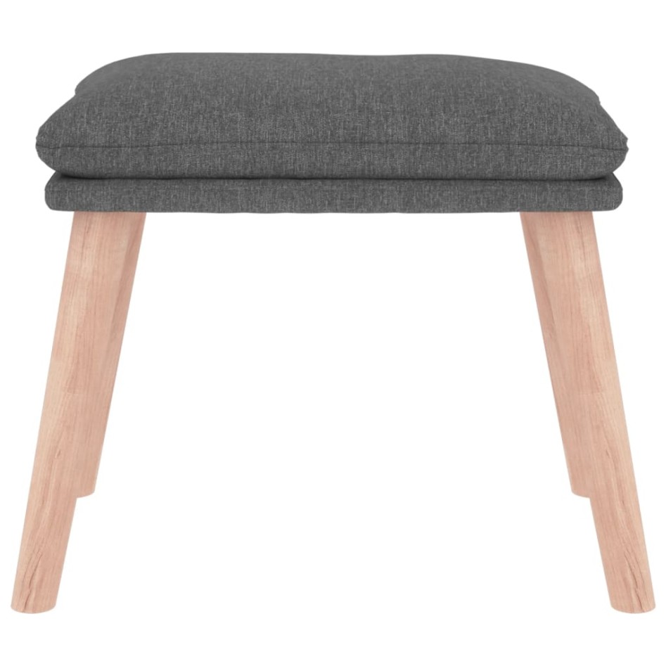 Reposapiés de tela gris claro 45x29,5x35