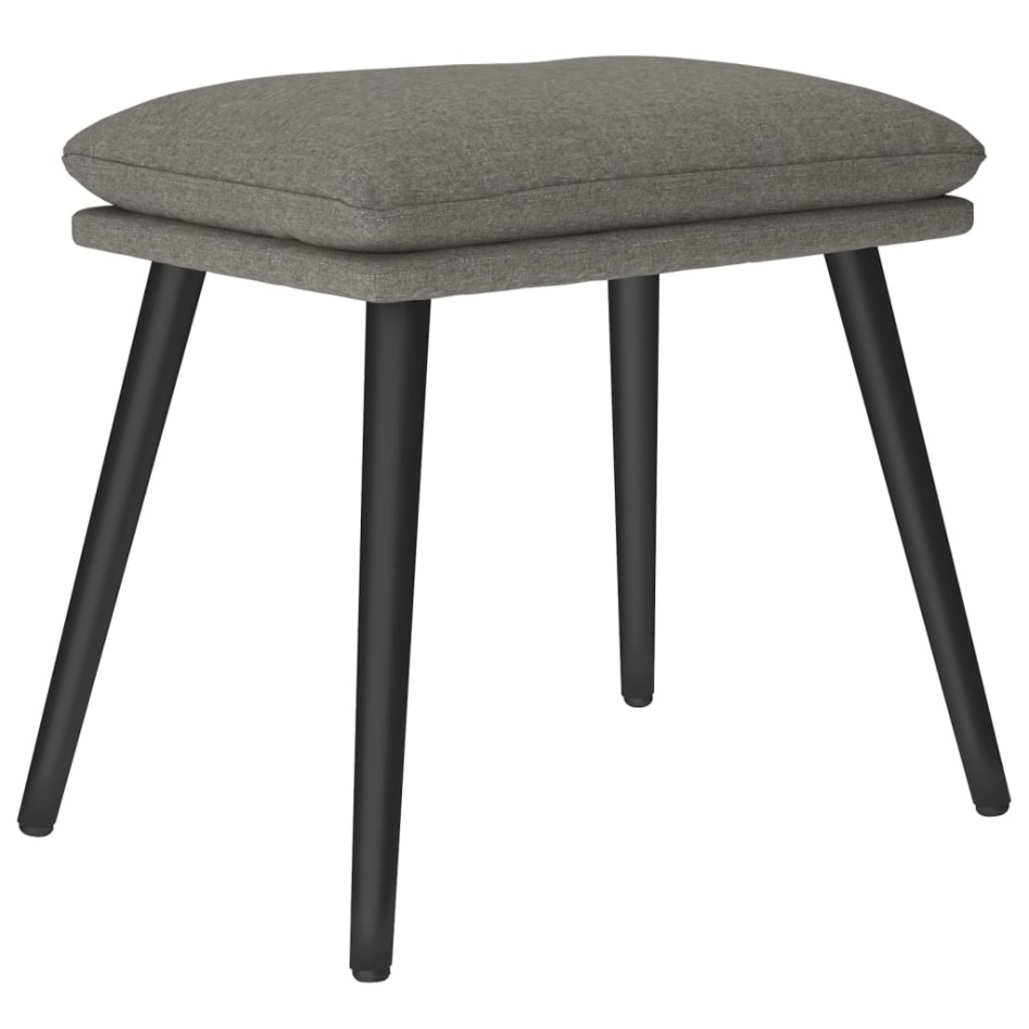 Reposapiés de tela gris claro 45x29,5x35