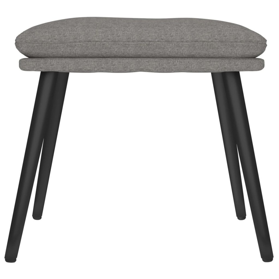 Reposapiés de tela gris claro 45x29,5x35