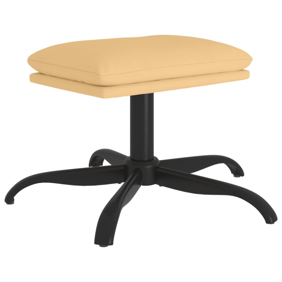 Reposapiés tela de microfibra color crema 60x60x36