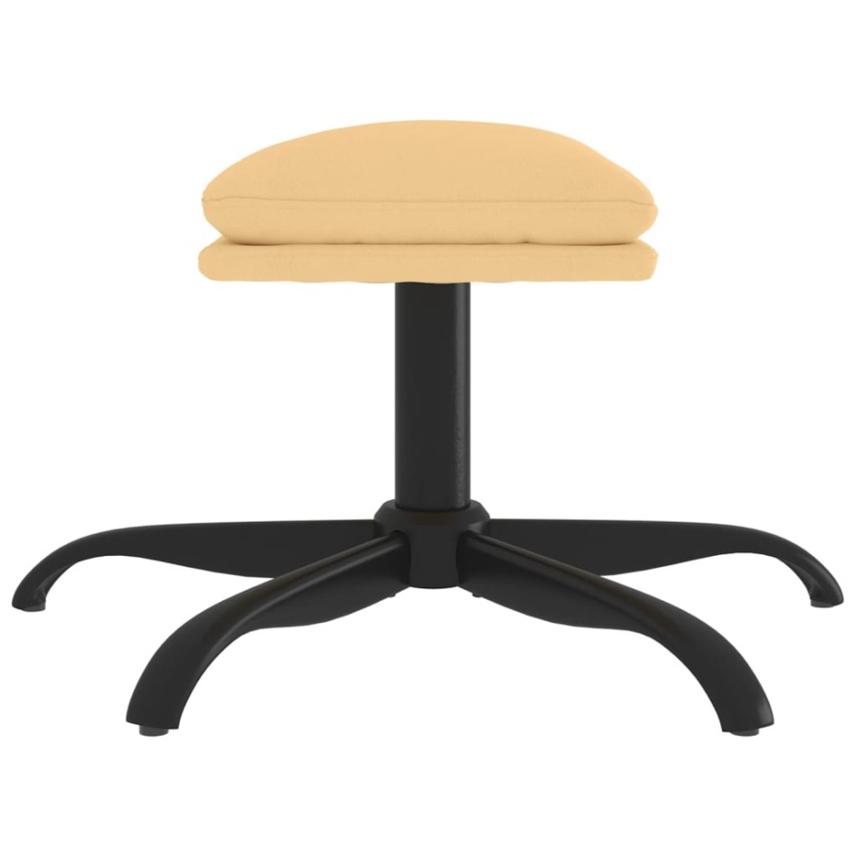 Reposapiés tela de microfibra color crema 60x60x36