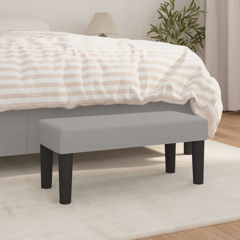 Banco de tela gris claro 70x30x30